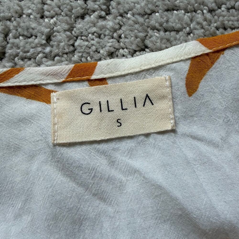 Gillia Floral Coverup Midi Dress White Yellow Size S Blee Sleeve Rayon Handmade - Picture 6 of 10